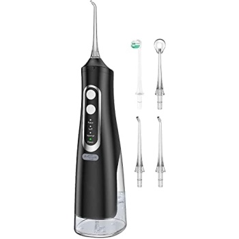 Water Flosser for Teeth Cleaner Rechargeable Oral Irrigator 4 Modes 310ML IPX7