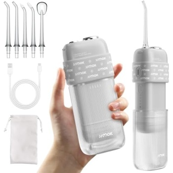 JIMOK Portable Water Flosser Mini Cordless Portable Oral Irrigator Water Teeth