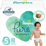 Pampers Pure Protection Diapers - Size 5, 88 Count, Hypoallergenic Premium