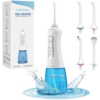 Water Dental Flosser Cordless Oral Irrigator, Portable and Rechargeable Teeth