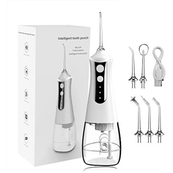 Intelligent Water Flosser, Portable Oral Irrigator Teeth Cleaner with 3 Modes, 3