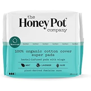 The Honey Pot Company - Super Absorbency Pads with Wings - Organic Pads