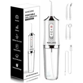 Water-Flosser-Cordless-Teeth-Cleaner MAKJUNS Water Dental Flosser with 3 Modes 4