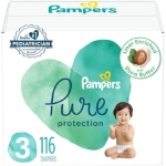 Pampers Pure Protection Diapers - Size 3, 116 Count, Hypoallergenic Premium