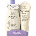 Aveeno Baby Calming Comfort Bath & Lotion Set, Nighttime Baby Skin Care Products