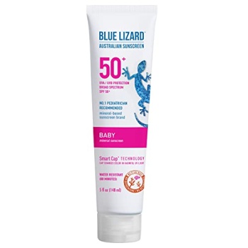 Blue Lizard BABY Mineral Sunscreen with Zinc Oxide, SPF 50+, Water Resistant