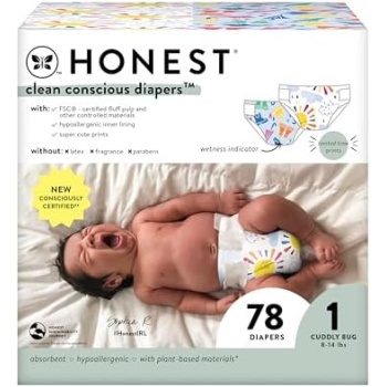 The Honest Company Clean Conscious Diapers | Plant-Based, Sustainable | Limited