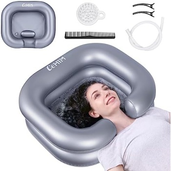 Inflatable Shampoo Basin - Portable Shampoo Bowl, Hair Washing Basin