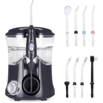 Water Flosser, Dental Water Flosser for Teeth Cleaning with 10 Pressures & 8