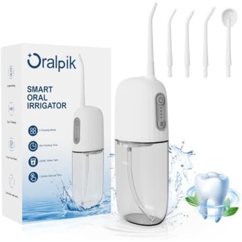 Geesoul Water Dental flosser for Teeth, Cordless Water Teeth Cleaner Picks with