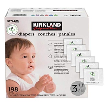 Kirkland Signature Diapers Size 3 (16 lbs - 28 lbs) 198 Count W/ Exclusive