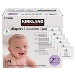 Kirkland Signature Diapers Size 2 (12lbs - 18 lbs) 174 Count W/ Exclusive Health