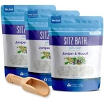 Sitz Bath Salt (3-Pack Plus Scoop) Hemorrhoid Soothing Sitz Soak Epsom Salt