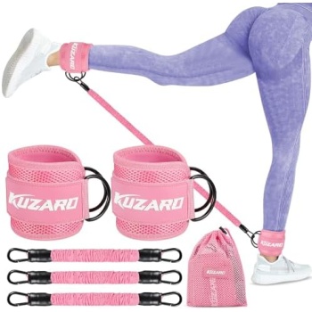 Resistance Bands Set with Ankle Straps, Glutes Workout Equipment, Ankle Bands