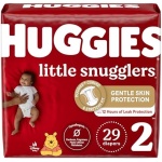Huggies Size 2 Diapers, Little Snugglers Baby Diapers, Size 2 (12-18 lbs), 29
